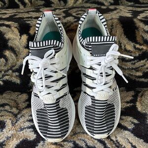 Adidas EQT Black and White Athletic Shoes